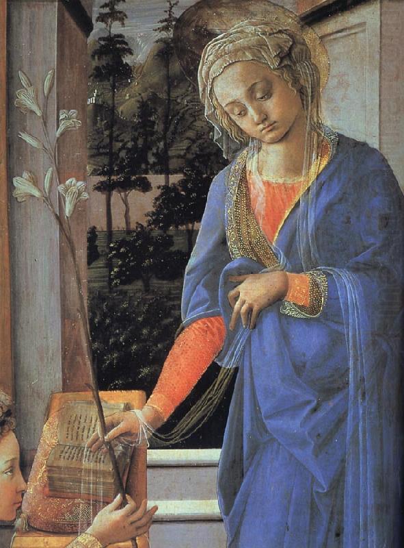 Details of The Annunciation, Fra Filippo Lippi